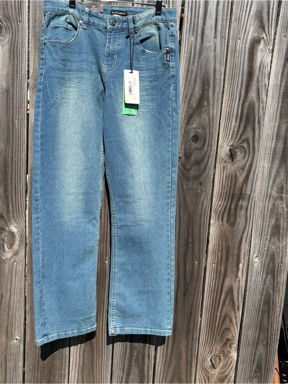 Silver Jeans Zane Youth Boys Light Blue Jeans Size 12 Relax Bootcut New MSRP $80
